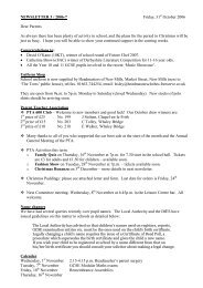 Newsletter 3 - November 2006 (PDF) - Chapel-en-le-Frith High School