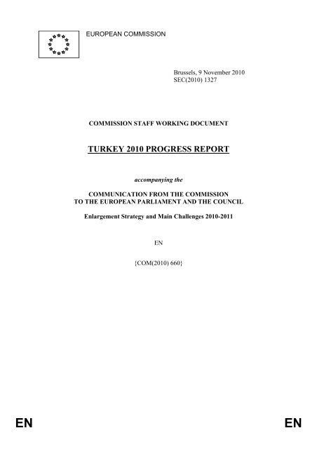 2010 ilerleme raporu - Avrupa Birliği Bakanlığı