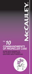 commandments of propeller care - McCauley Propeller Systems