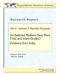 Do Battered Mothers Have More Fetal and Infant Deaths? Evidence ...