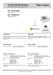 STC65-RS485 Modbus - Thermokon Sensortechnik GmbH