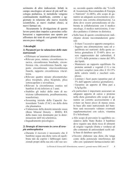 1_Alimentazione e tumori in età pediatrica - FOSAN