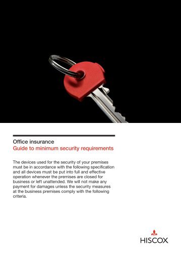 Guide to minimum security requirements - Hiscox