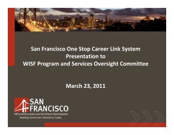 One Stop Career Link Center Overview Presenation