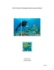 WCS-Fiji Marine Biological M Fiji Marine Biological Monitoring ...