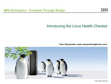 Introducing the Linux Health Checker - z/VM - IBM