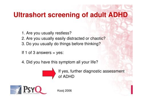 Diagnostic Assessment & Treatment of Adult ADHD