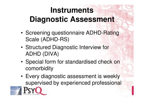 Diagnostic Assessment & Treatment of Adult ADHD