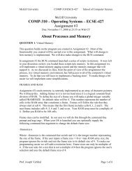 COMP-310 â Operating Systems â ECSE-427 Assignment #3 About ...