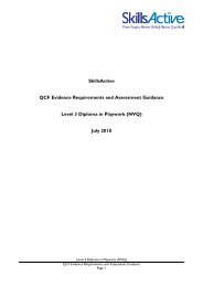 Playwork Level 3 Evidence Requirements and Assessment ... - Cache