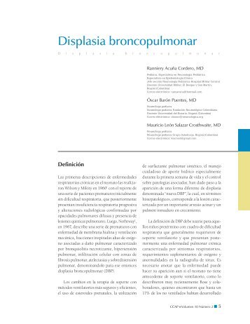 Displasia broncopulmonar - Sociedad Colombiana de Pediatria