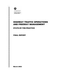 highway traffic operations and freeway management - FHWA ...