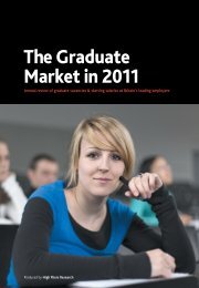 Graduate Market Report 2011 - High Fliers