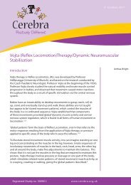 Vojta (Reflex Locomotion)Therapy/Dynamic Neuromuscular - Cerebra