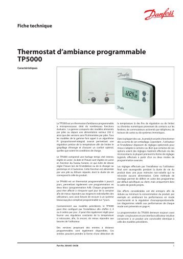 Thermostat d'ambiance programmable TP5000 - Danfoss