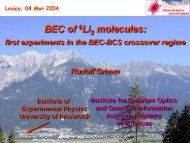 Bose-Einstein Condensation of Li-6 Molecules - BEC