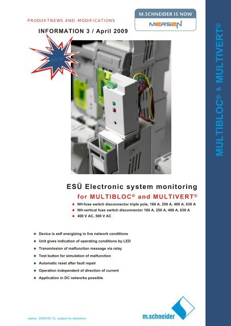 ESÜ electronic fuse monitoring for MULTIBLOC® and ... - m.schneider