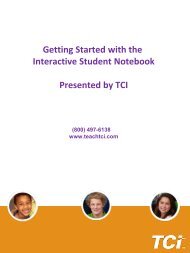 Getting Started with the Interactive Student Notebook Presented by TCI