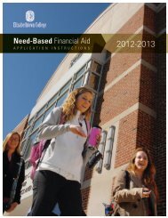 Need-Based Financial Aid - Elizabethtown College