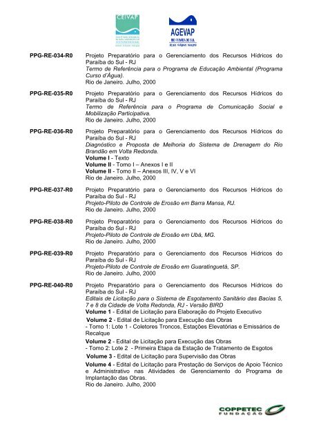 Plano de Trabalho Consolidado - ceivap