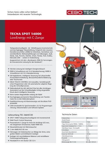 TECNA SPOT 14000 LowEnergy mit C-Zange