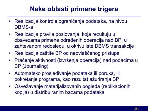 Trigeri baze podataka