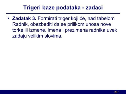 Trigeri baze podataka