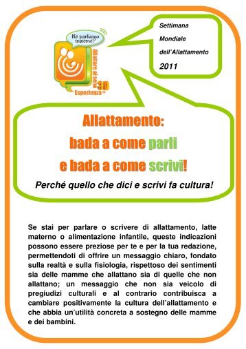 âBADA A COME PARLI!â in PDF - Ibfan Italia