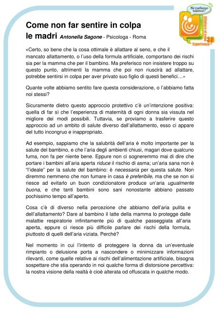 âBADA A COME PARLI!â in PDF - Ibfan Italia