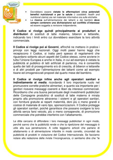 âBADA A COME PARLI!â in PDF - Ibfan Italia