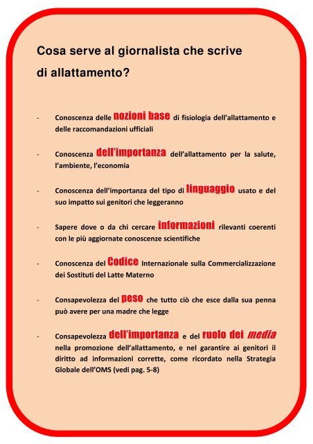 âBADA A COME PARLI!â in PDF - Ibfan Italia