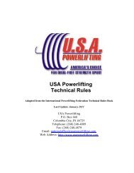 USAPL rulebook - USA Powerlifting