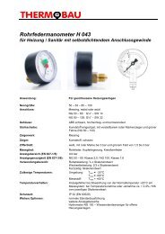 Rohrfedermanometer H 043 - Thermobau Wirthwein