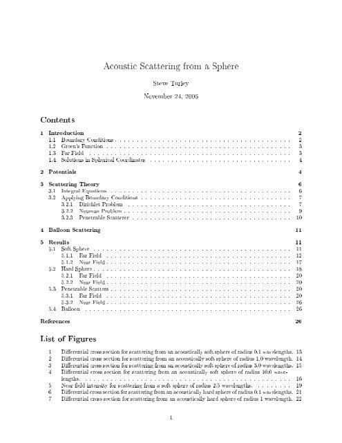 Acoustic Scattering from a Sphere - Steve Turley