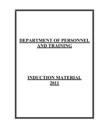 Department of personnel and training - Circular Management ...