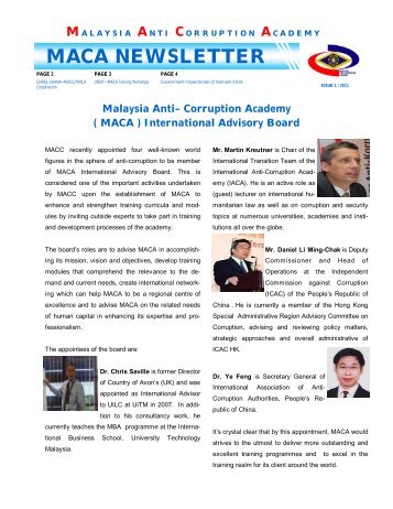 MACA NEWSLETTER