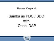 Samba as PDC / BDC with OpenLDAP - sambaXP