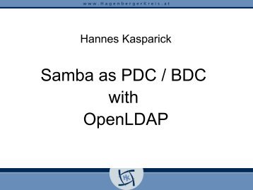 Samba as PDC / BDC with OpenLDAP - sambaXP