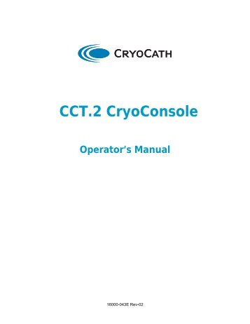 CCT.2 CryoConsole - CryoCath