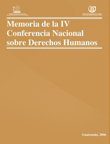 Memoria de la IV Conferencia Nacional sobre Derechos Humanos ...