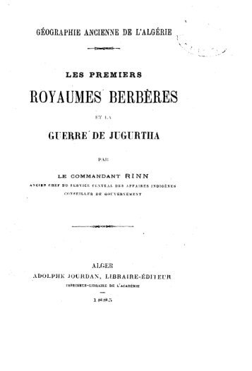 royaumes'berberes - BibliothÃ¨que Nationale du Royaume du Maroc