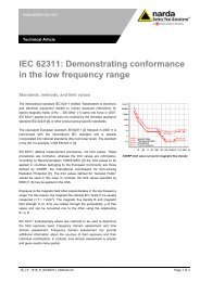 IEC 62311: Demonstrating conformance in the low ... - NARDA STS