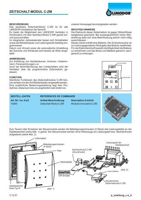 ZEITSCHALT-MODUL C-ZM - Trivent AG