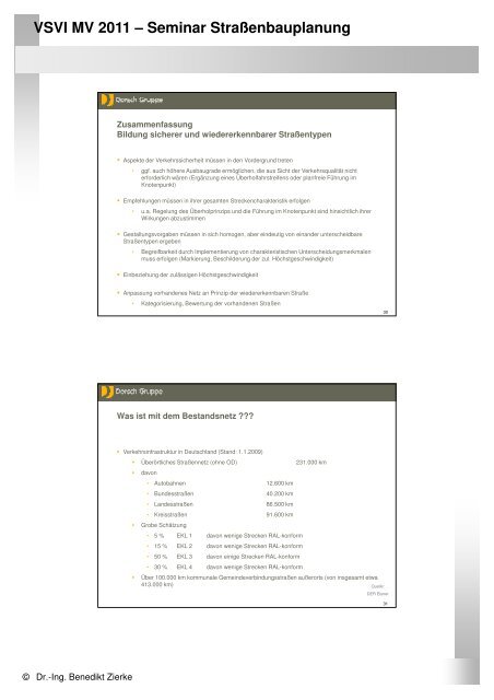 VSVI MV 2011 â Seminar StraÃenbauplanung