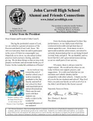 Spring 2008 Newsletter - John Carroll Catholic High School