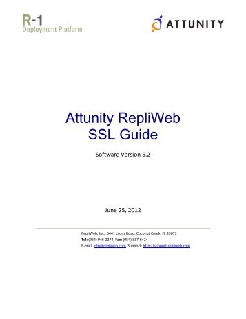 Using SSL - Attunity