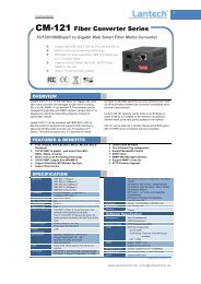 CM-121 Fiber Converter Series - Lantech Communications Global Inc