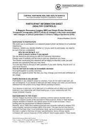 Participant Information Sheet (Healthy Controls) - ME/CFS Australia