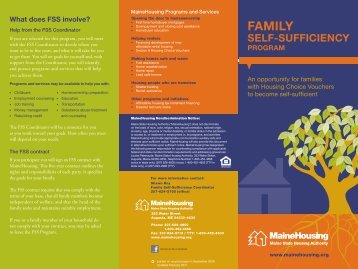 What is the Family self-sufficiency - Maine State Housing Authority