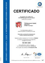 CERTIFICADO - TR-Electronic GmbH